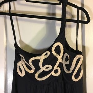 BCBGMaxAzria Dress, Navy, One-Shoulder, Medium